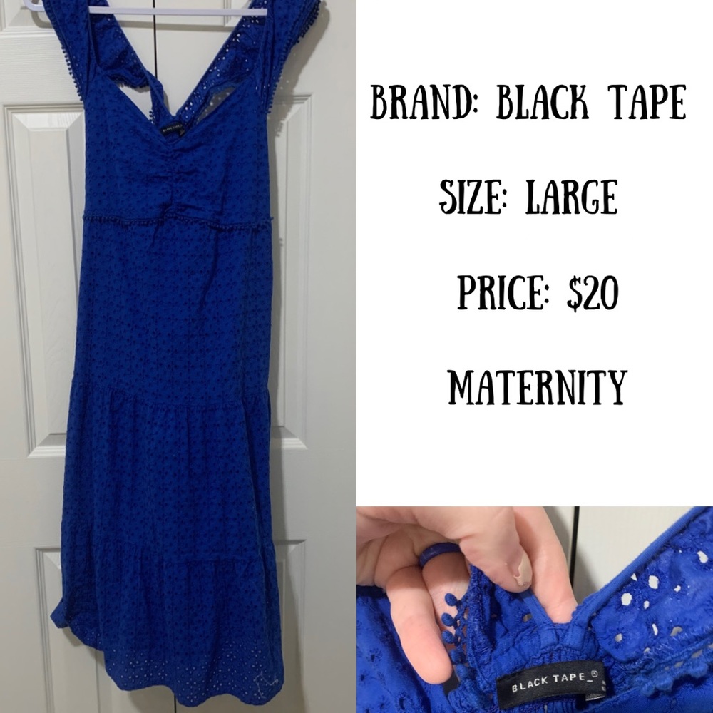 Stunning blue maternity dress